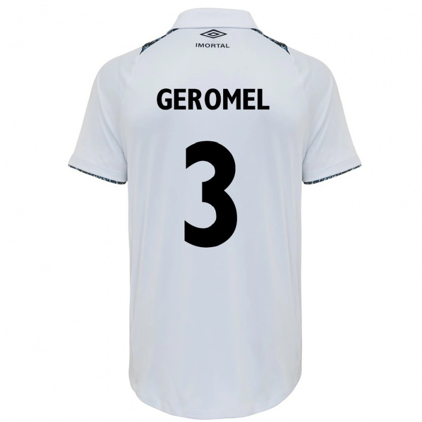 Danxen Criança Camisola Pedro Geromel #3 Branco Azul Alternativa 2025/26 Camisa