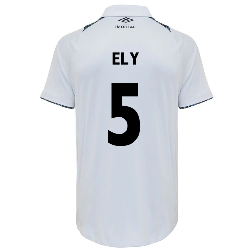 Danxen Criança Camisola Rodrigo Ely #5 Branco Azul Alternativa 2025/26 Camisa