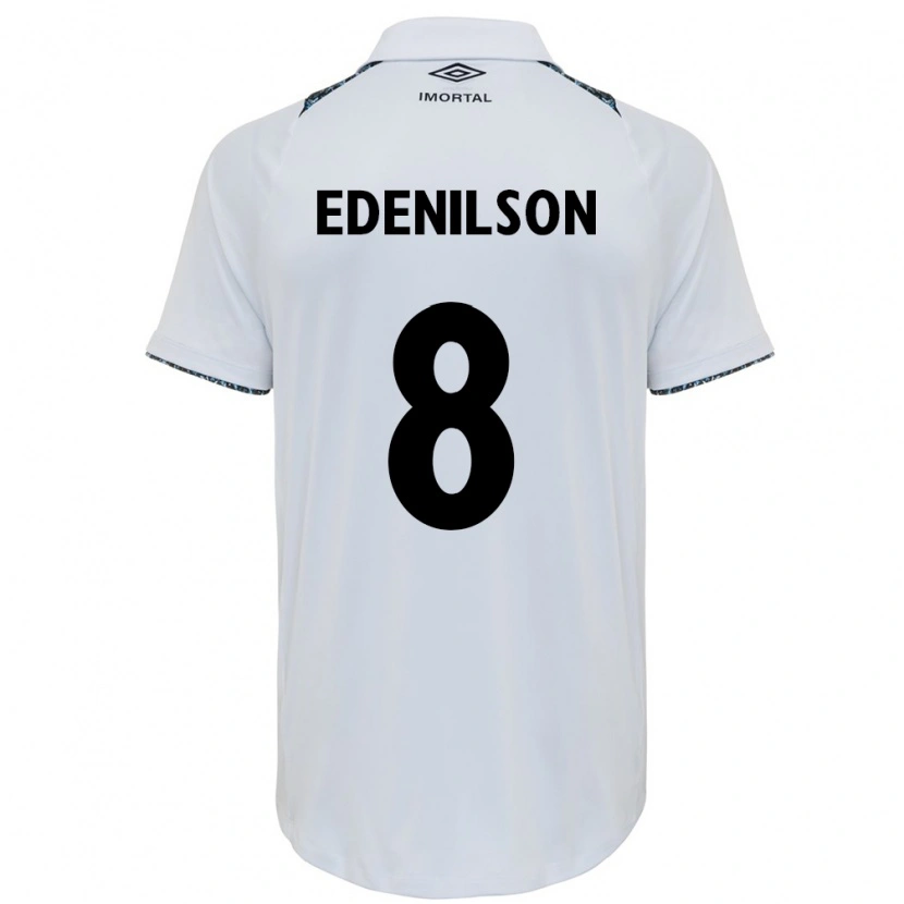 Danxen Criança Camisola Edenilson #8 Branco Azul Alternativa 2025/26 Camisa
