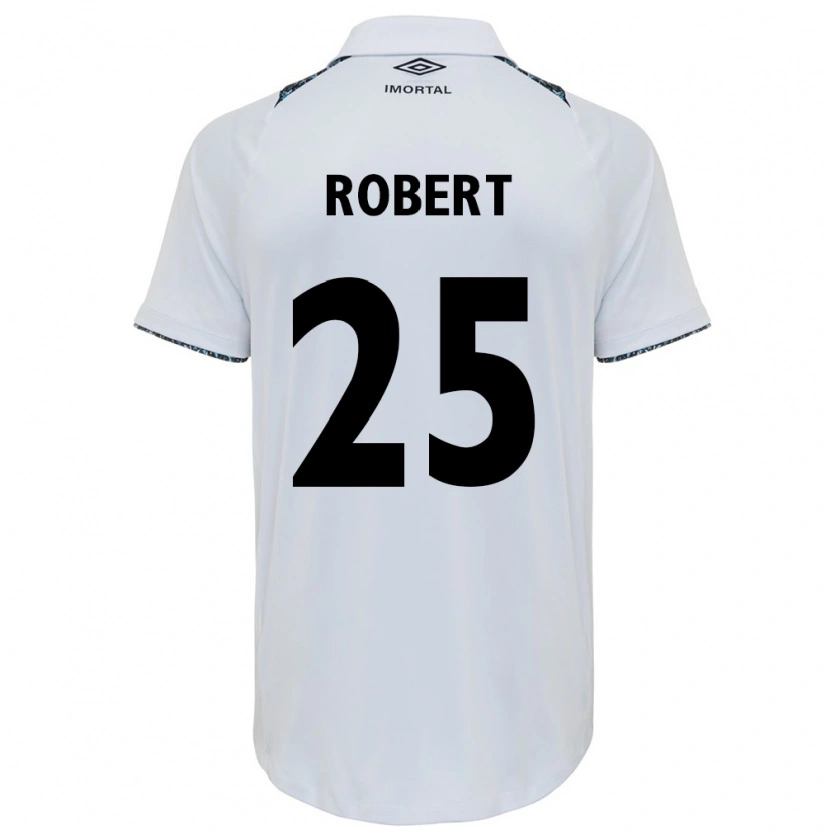 Danxen Criança Camisola Jhonata Robert #25 Branco Azul Alternativa 2025/26 Camisa