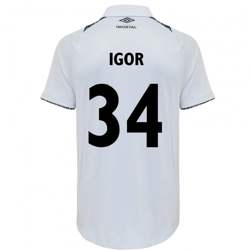 Danxen Criança Camisola Igor Serrote #34 Branco Azul Alternativa 2025/26 Camisa