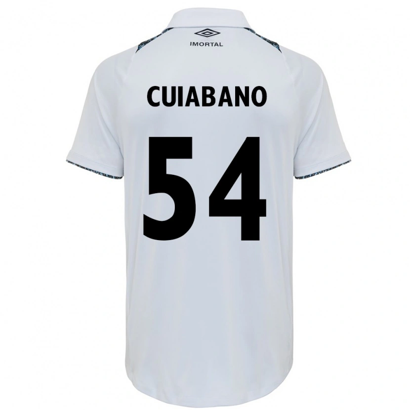Danxen Criança Camisola Cuiabano #54 Branco Azul Alternativa 2025/26 Camisa