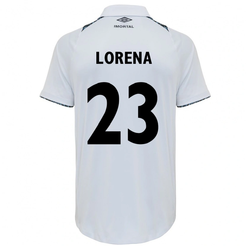 Danxen Criança Camisola Lorena #23 Branco Azul Alternativa 2025/26 Camisa