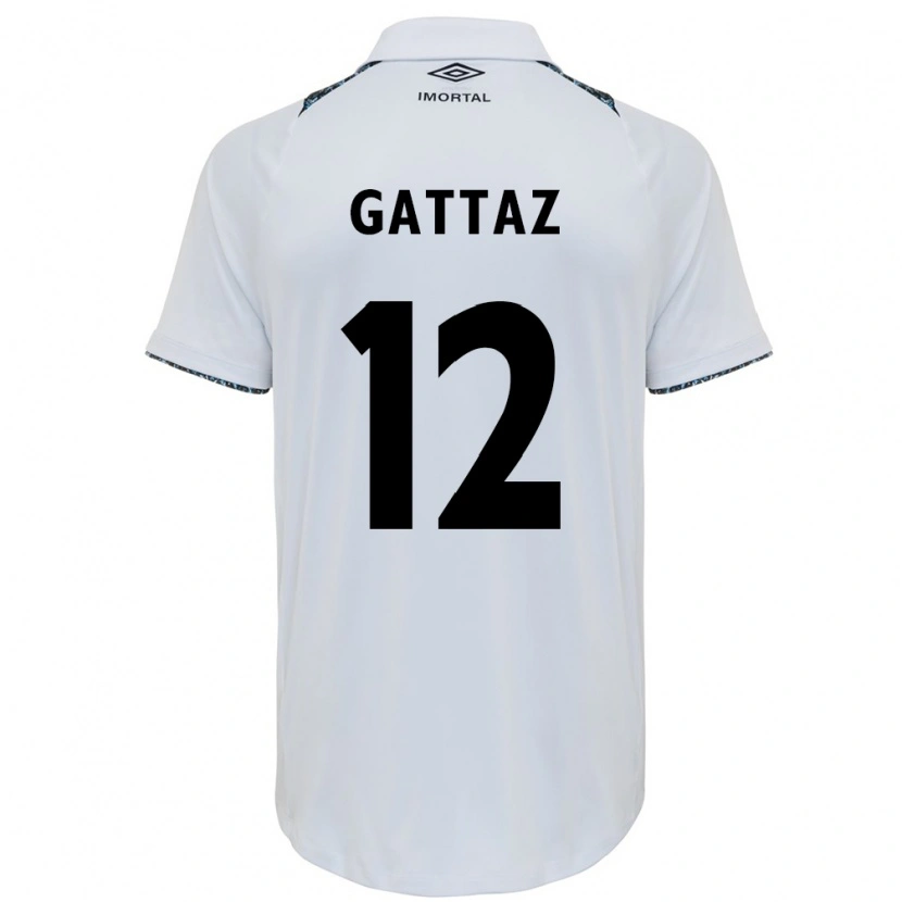 Danxen Criança Camisola Caroline De Oliveira Saad Gattaz #12 Branco Azul Alternativa 2025/26 Camisa