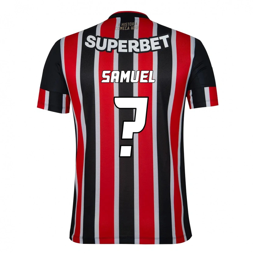 Danxen Criança Camisola Samuel #0 Preto Vermelho Alternativa 2025/26 Camisa
