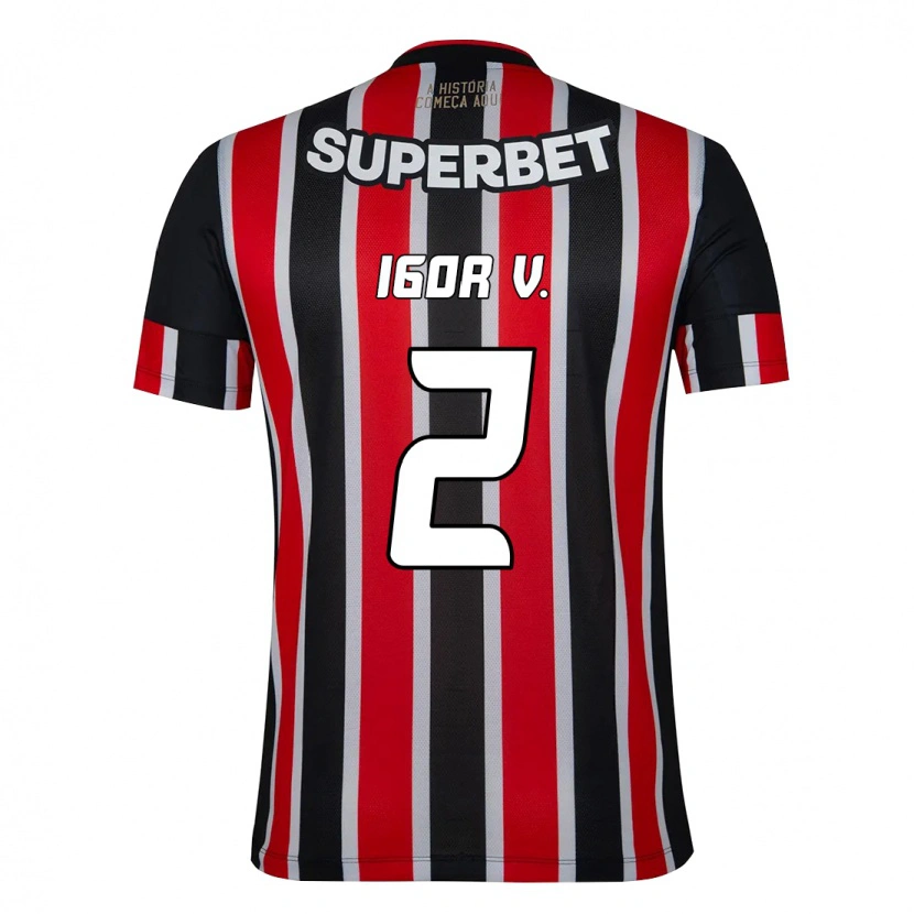 Danxen Criança Camisola Igor Vinícius #2 Preto Vermelho Alternativa 2025/26 Camisa