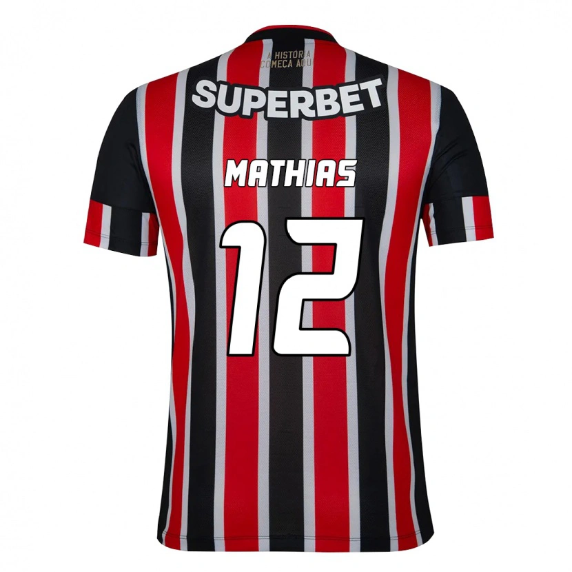 Danxen Criança Camisola Leandro Mathias #12 Preto Vermelho Alternativa 2025/26 Camisa