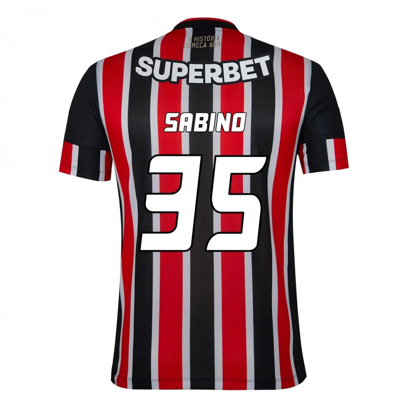 Danxen Criança Camisola Sabino #35 Preto Vermelho Alternativa 2025/26 Camisa