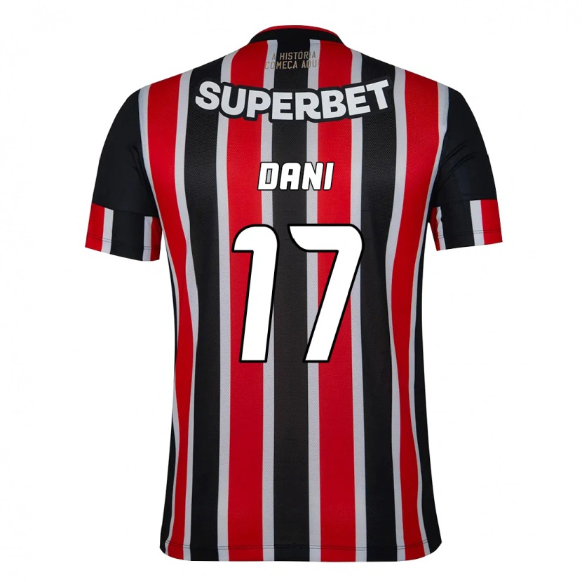 Danxen Criança Camisola Dani #17 Preto Vermelho Alternativa 2025/26 Camisa