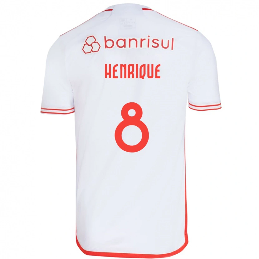 Danxen Criança Camisola Bruno Henrique #8 Branco Vermelho Alternativa 2025/26 Camisa