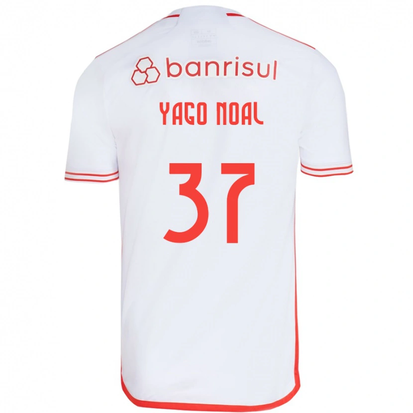 Danxen Criança Camisola Yago Noal #37 Branco Vermelho Alternativa 2025/26 Camisa