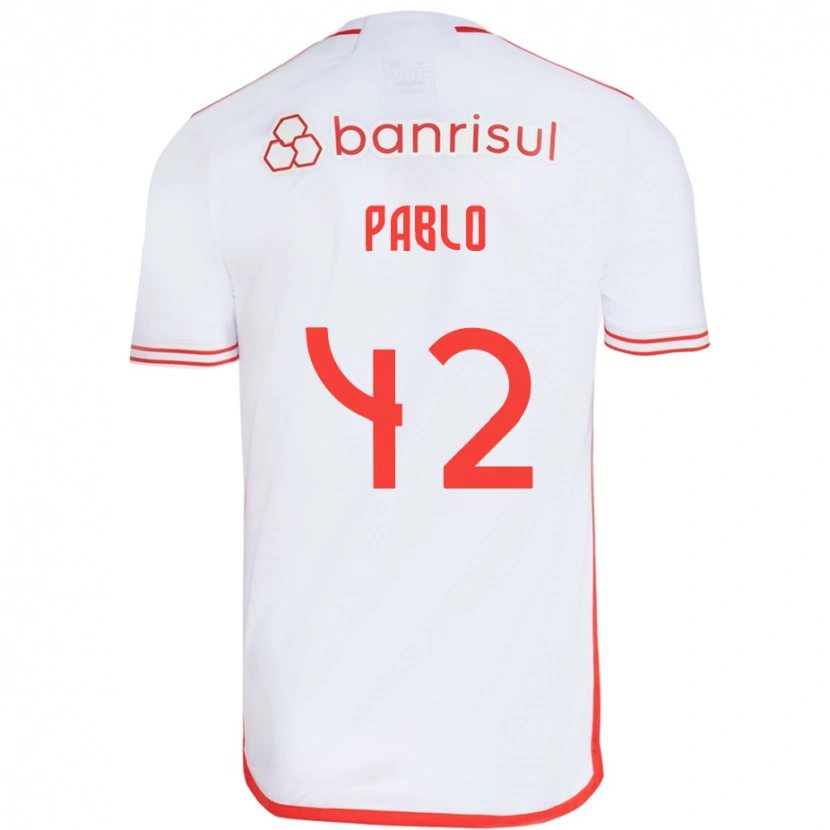 Danxen Criança Camisola Pablo #42 Branco Vermelho Alternativa 2025/26 Camisa