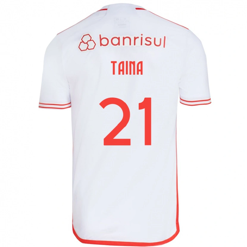 Danxen Criança Camisola Tainá #21 Branco Vermelho Alternativa 2025/26 Camisa