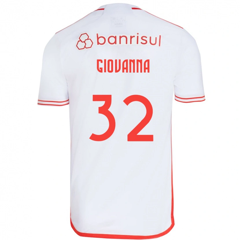 Danxen Criança Camisola Giulia Giovanna #32 Branco Vermelho Alternativa 2025/26 Camisa
