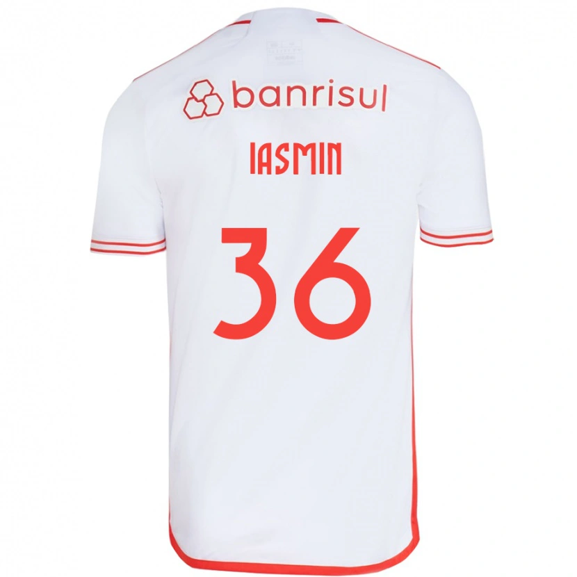Danxen Criança Camisola Iasmin #36 Branco Vermelho Alternativa 2025/26 Camisa