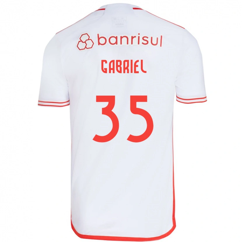 Danxen Criança Camisola Ze Gabriel #35 Branco Vermelho Alternativa 2025/26 Camisa