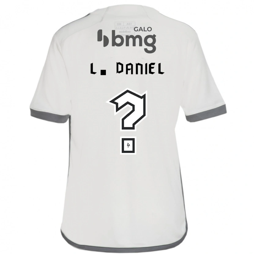 Danxen Criança Camisola Lucas Daniel #0 Branco Sujo Alternativa 2025/26 Camisa