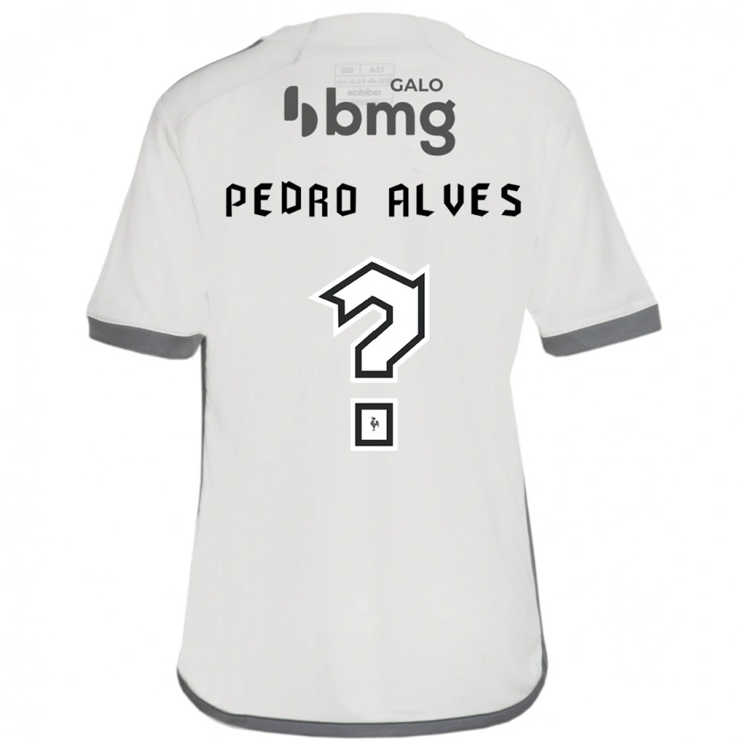 Danxen Criança Camisola Pedro Alves #0 Branco Sujo Alternativa 2025/26 Camisa