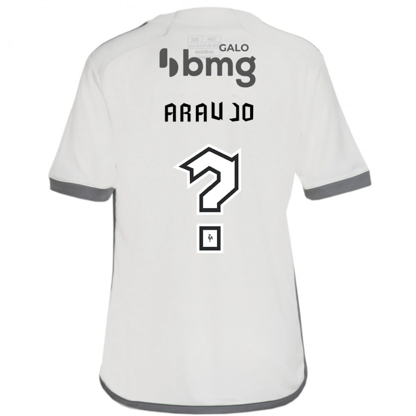 Danxen Criança Camisola Matheus Araújo #0 Branco Sujo Alternativa 2025/26 Camisa