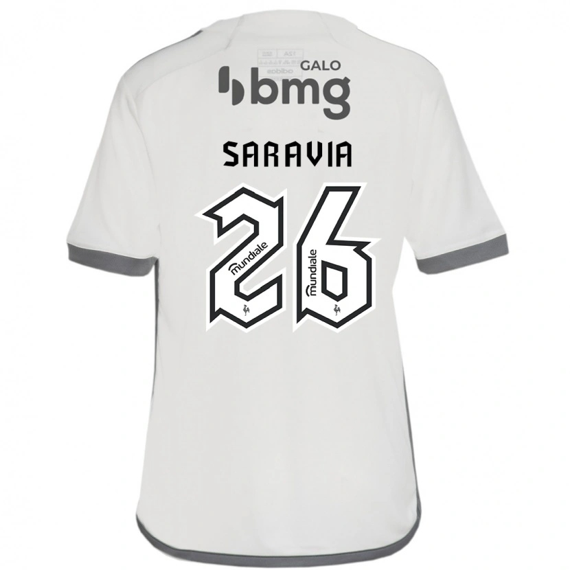 Danxen Criança Camisola Renzo Saravia #26 Branco Sujo Alternativa 2025/26 Camisa
