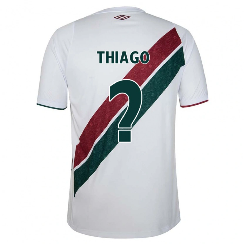 Danxen Criança Camisola Thiago #0 Branco Verde Bordô Alternativa 2025/26 Camisa
