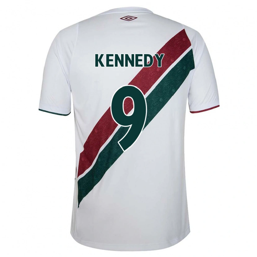Danxen Criança Camisola John Kennedy #9 Branco Verde Bordô Alternativa 2025/26 Camisa