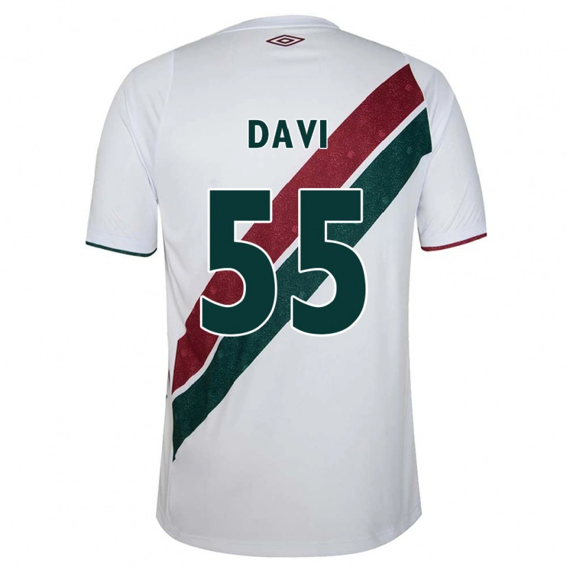 Danxen Criança Camisola Wallace Davi #55 Branco Verde Bordô Alternativa 2025/26 Camisa