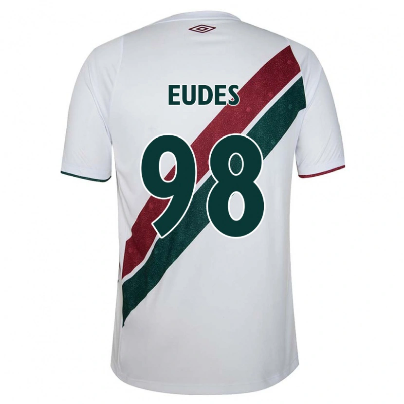 Danxen Criança Camisola Vitor Eudes #98 Branco Verde Bordô Alternativa 2025/26 Camisa