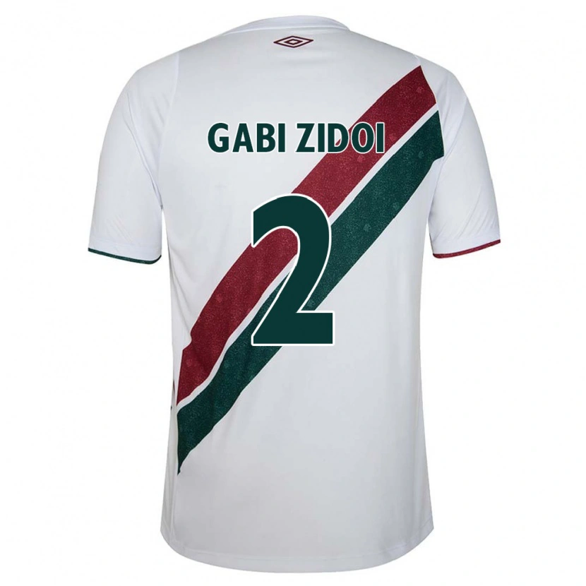 Danxen Criança Camisola Gabi Zidoi #2 Branco Verde Bordô Alternativa 2025/26 Camisa