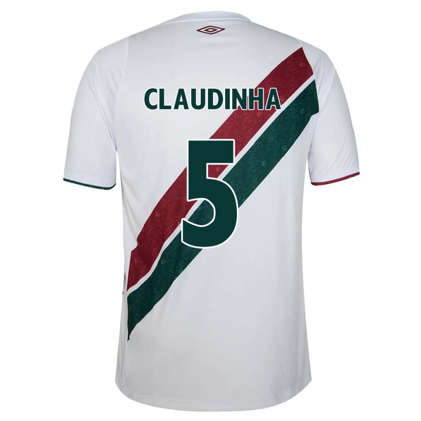 Danxen Criança Camisola Claudinha #5 Branco Verde Bordô Alternativa 2025/26 Camisa