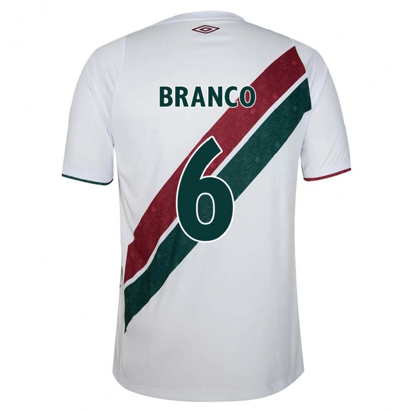 Danxen Criança Camisola Nath Branco #6 Branco Verde Bordô Alternativa 2025/26 Camisa