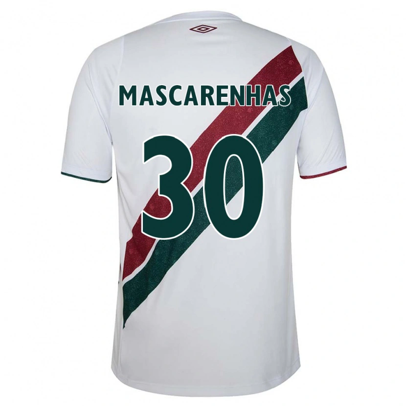 Danxen Criança Camisola Matheus Mascarenhas #30 Branco Verde Bordô Alternativa 2025/26 Camisa