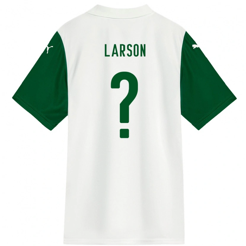 Danxen Criança Camisola Larson #0 Branco Verde Alternativa 2025/26 Camisa