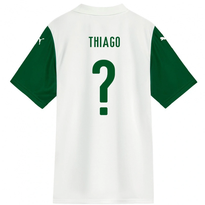 Danxen Criança Camisola Thiago #0 Branco Verde Alternativa 2025/26 Camisa