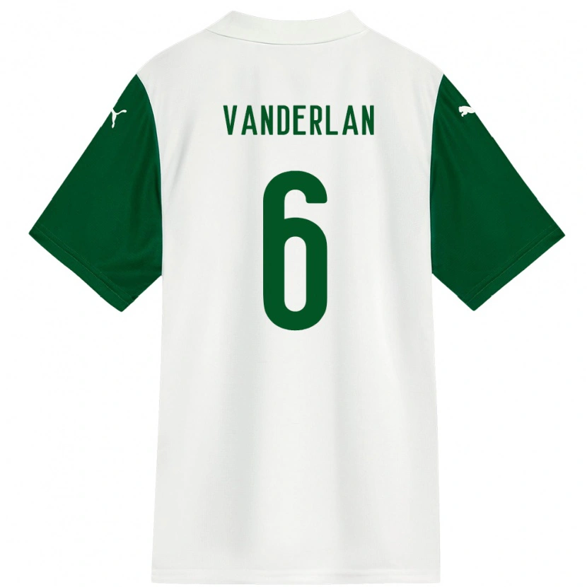 Danxen Criança Camisola Vanderlan #6 Branco Verde Alternativa 2025/26 Camisa