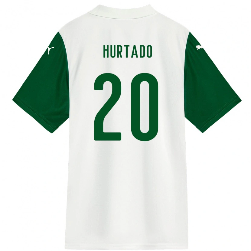Danxen Criança Camisola Flavio Hurtado #20 Branco Verde Alternativa 2025/26 Camisa