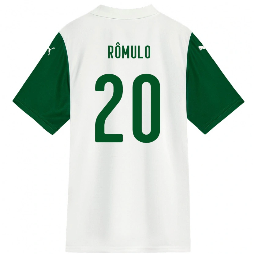 Danxen Criança Camisola Rômulo #20 Branco Verde Alternativa 2025/26 Camisa