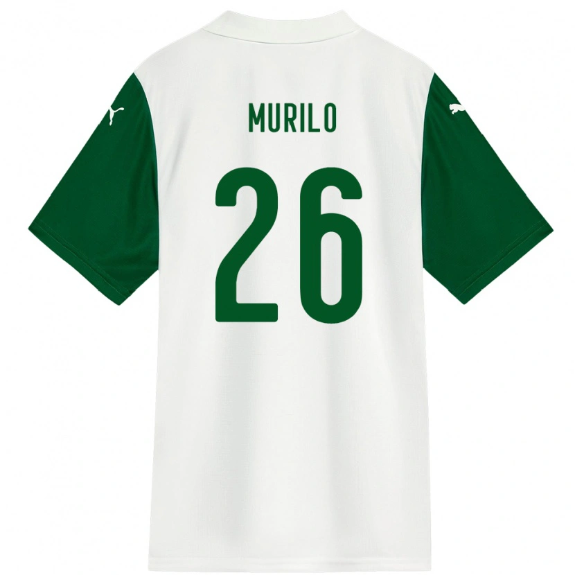 Danxen Criança Camisola Murilo #26 Branco Verde Alternativa 2025/26 Camisa