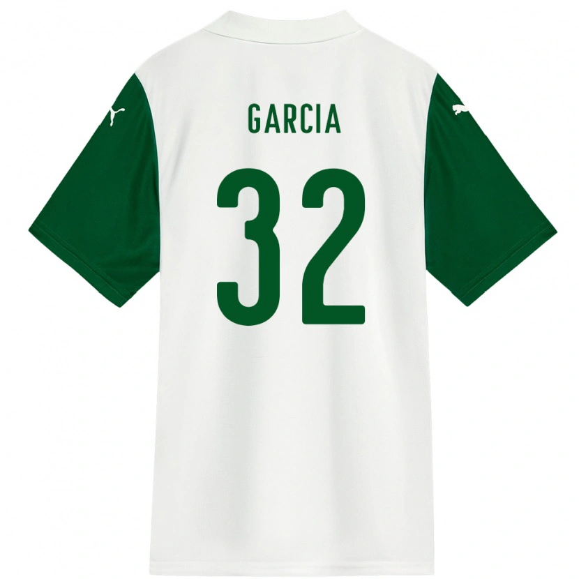 Danxen Criança Camisola Garcia #32 Branco Verde Alternativa 2025/26 Camisa