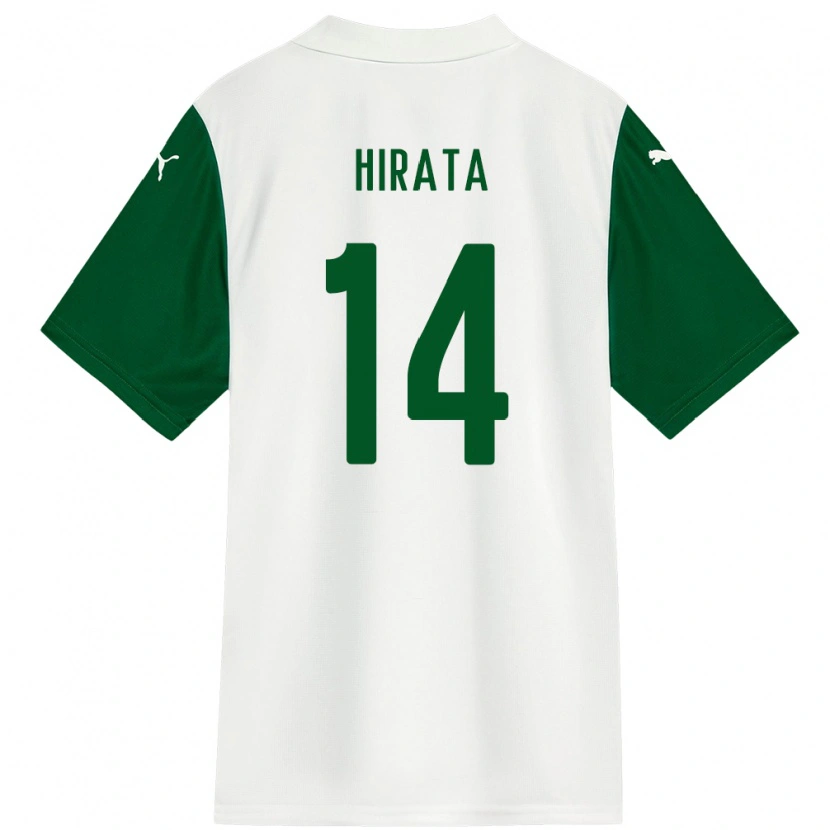 Danxen Criança Camisola Bruna Hirata #14 Branco Verde Alternativa 2025/26 Camisa