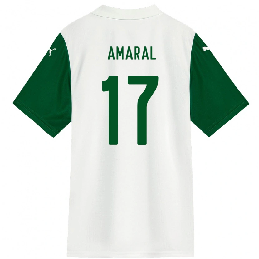 Danxen Criança Camisola Isadora Amaral #17 Branco Verde Alternativa 2025/26 Camisa