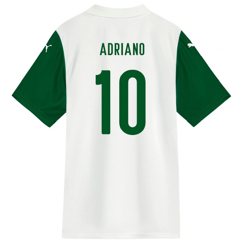 Danxen Criança Camisola Luiz Adriano #10 Branco Verde Alternativa 2025/26 Camisa