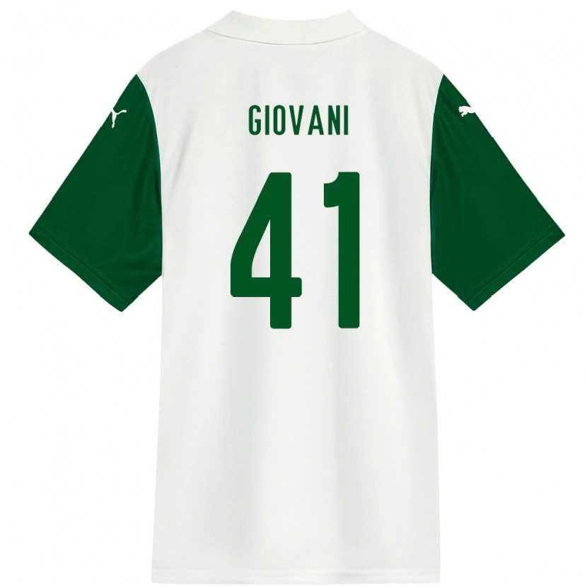Danxen Criança Camisola Giovani #41 Branco Verde Alternativa 2025/26 Camisa