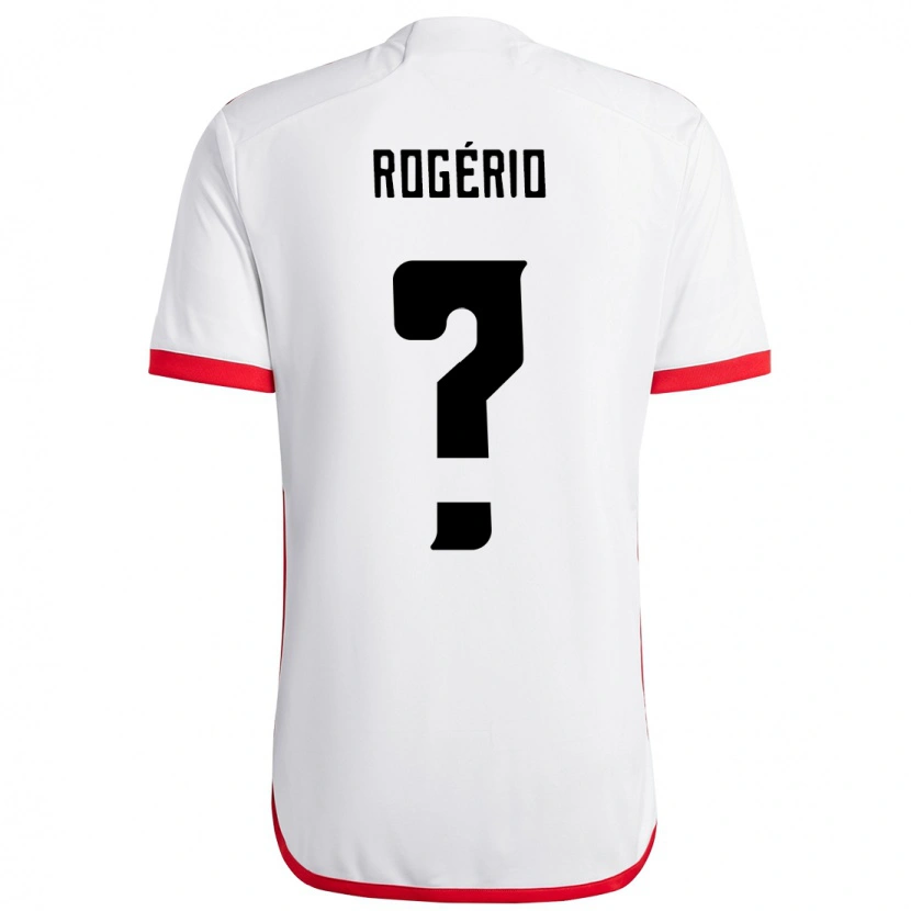 Danxen Criança Camisola Daniel Rogério #0 Branco Vermelho Alternativa 2025/26 Camisa