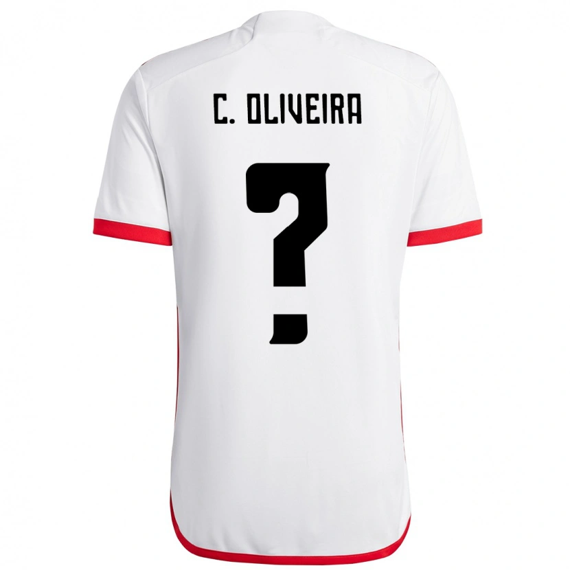 Danxen Criança Camisola Christian Oliveira #0 Branco Vermelho Alternativa 2025/26 Camisa