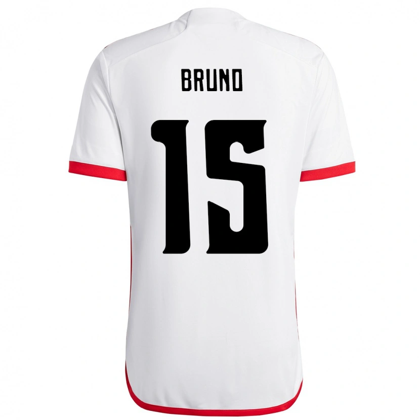 Danxen Criança Camisola Fabrício Bruno #15 Branco Vermelho Alternativa 2025/26 Camisa