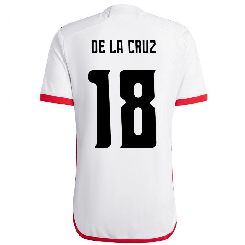 Danxen Criança Camisola Nicolás De La Cruz #18 Branco Vermelho Alternativa 2025/26 Camisa