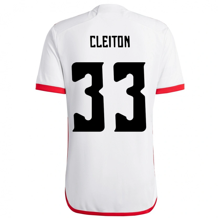 Danxen Criança Camisola Cleiton #33 Branco Vermelho Alternativa 2025/26 Camisa