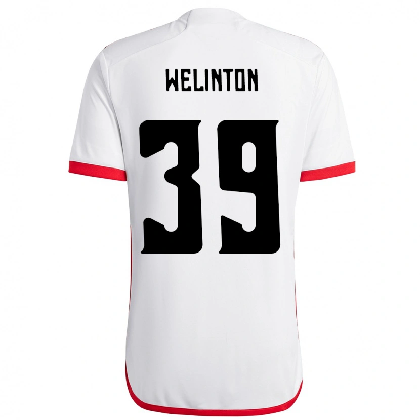 Danxen Criança Camisola Zé Welinton #39 Branco Vermelho Alternativa 2025/26 Camisa