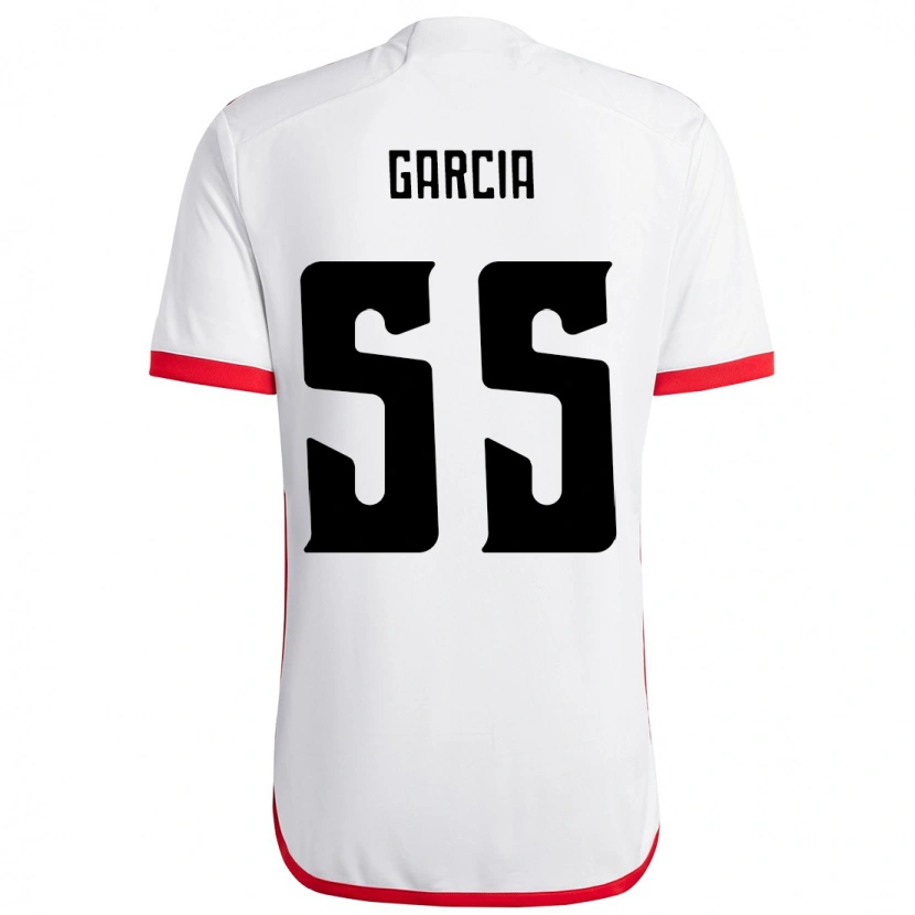 Danxen Criança Camisola Caio Garcia #55 Branco Vermelho Alternativa 2025/26 Camisa